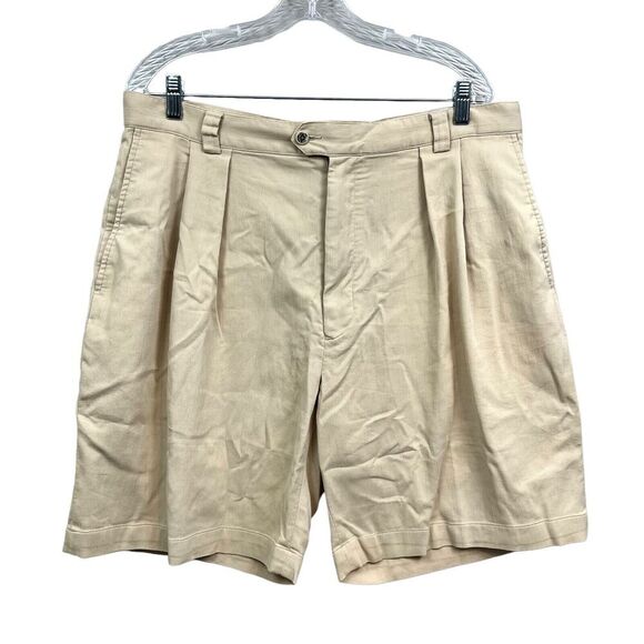 Callaway Golf Apparel by Nordstrom Shorts Pleated Front Pockets Zip Tan Men‎ 38 - Picture 1 of 8